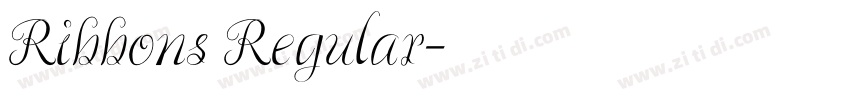 Ribbons Regular字体转换